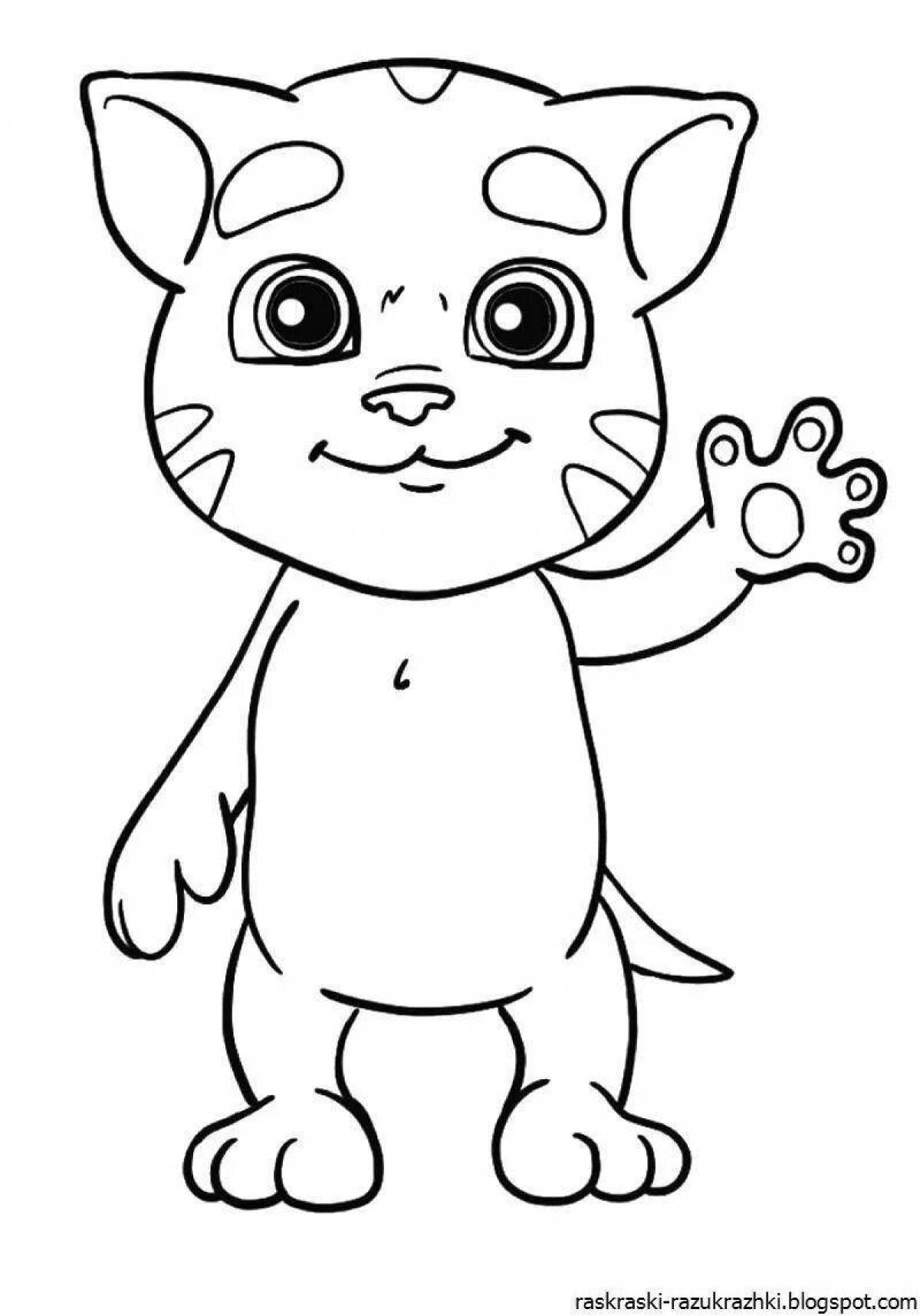 Coloring page gorgeous cat angela