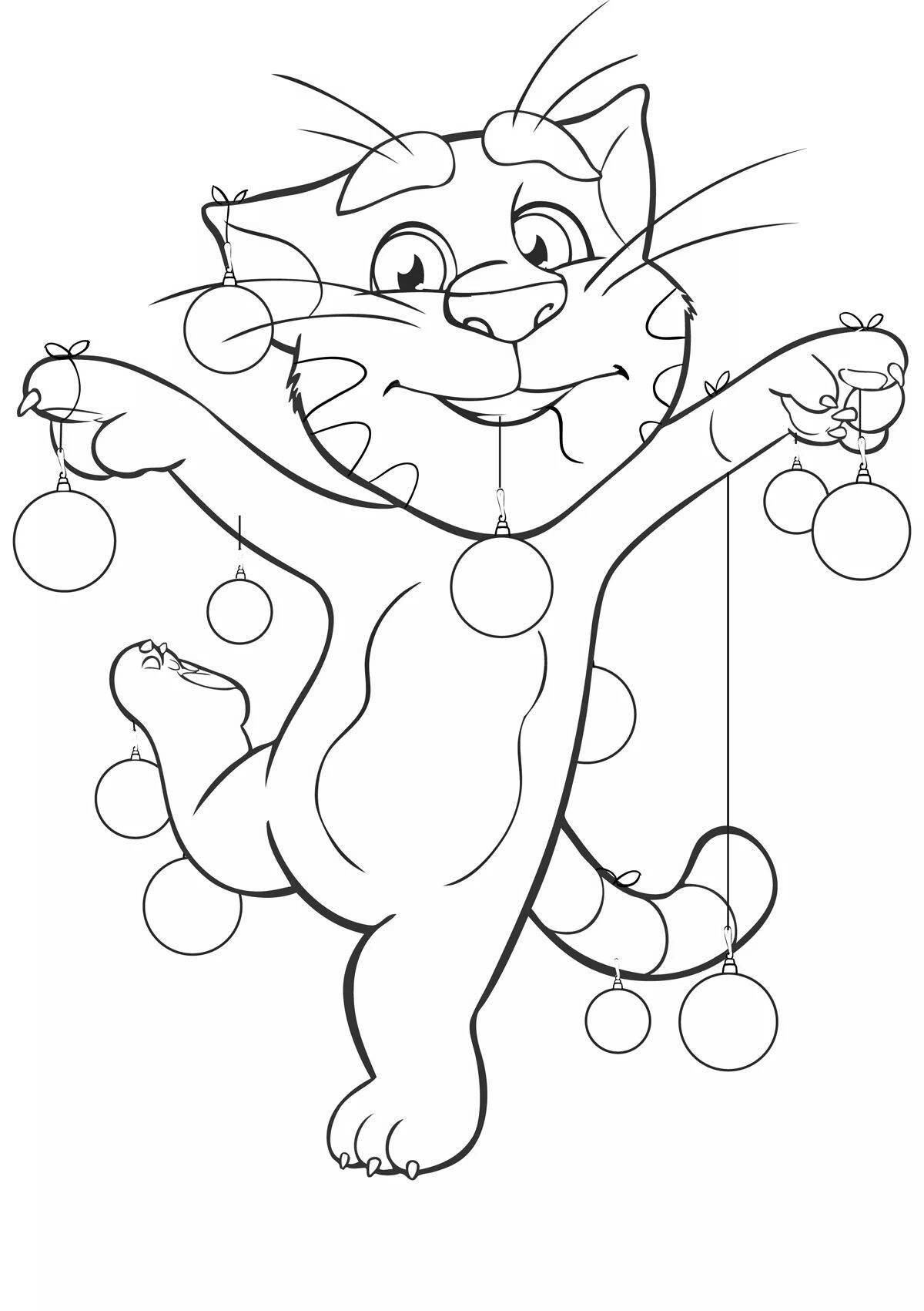 Angela cat funny coloring book