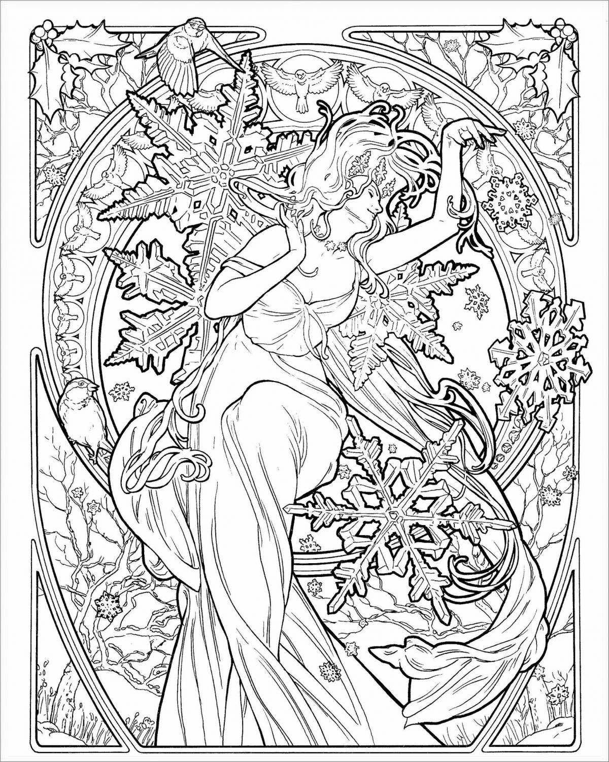 Photo Coloring book soothing leonardo antistress