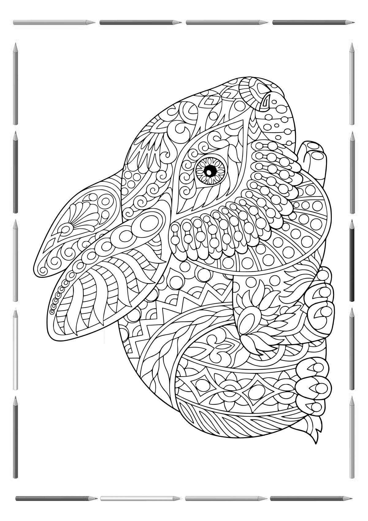 Leonardo's peaceful anti-stress coloring book