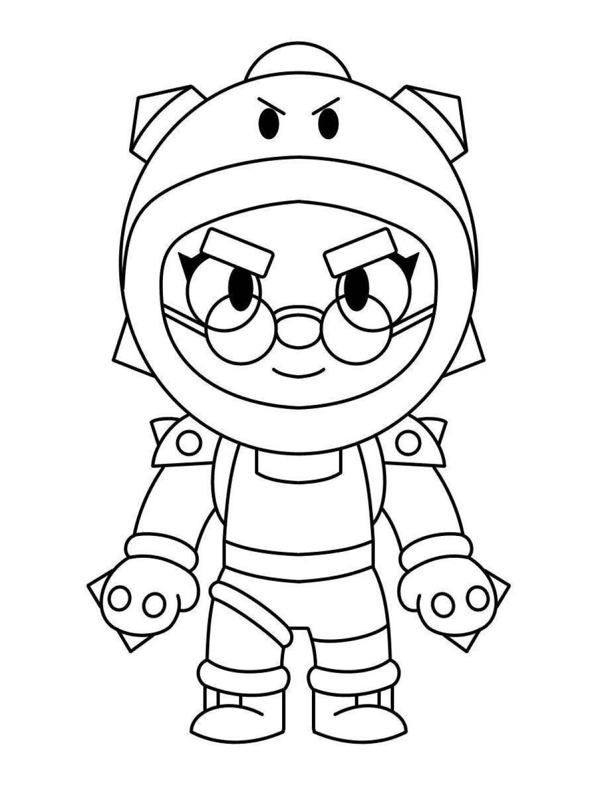 Blavar stars coloring page with bright colors