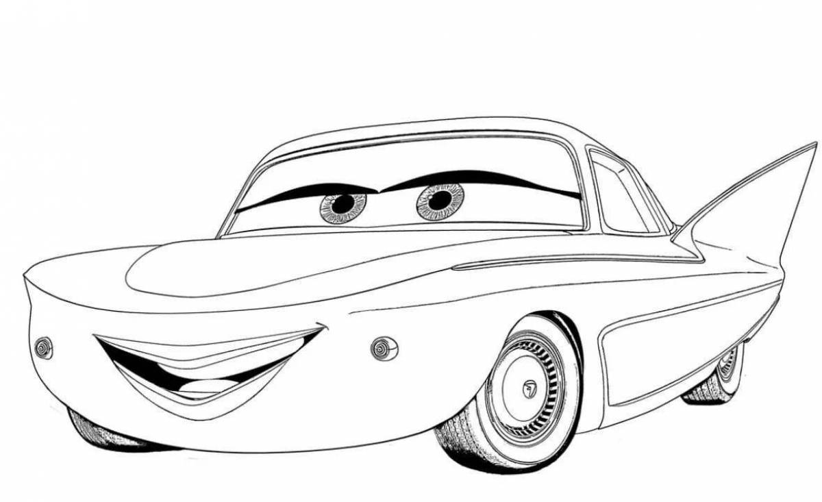 Coloring page stylish mega cars