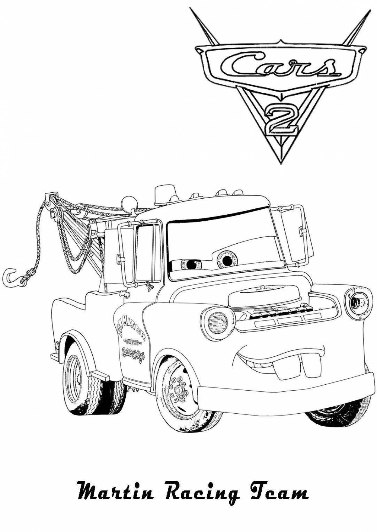 Coloring page dramatic mega cars