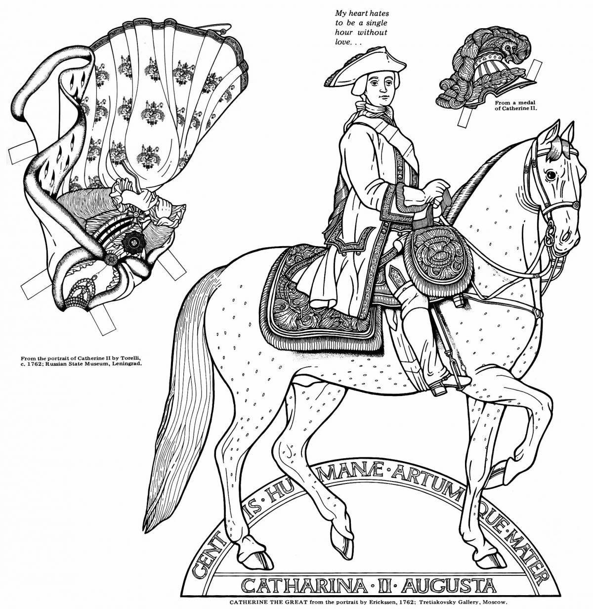 Delightful historical coloring book