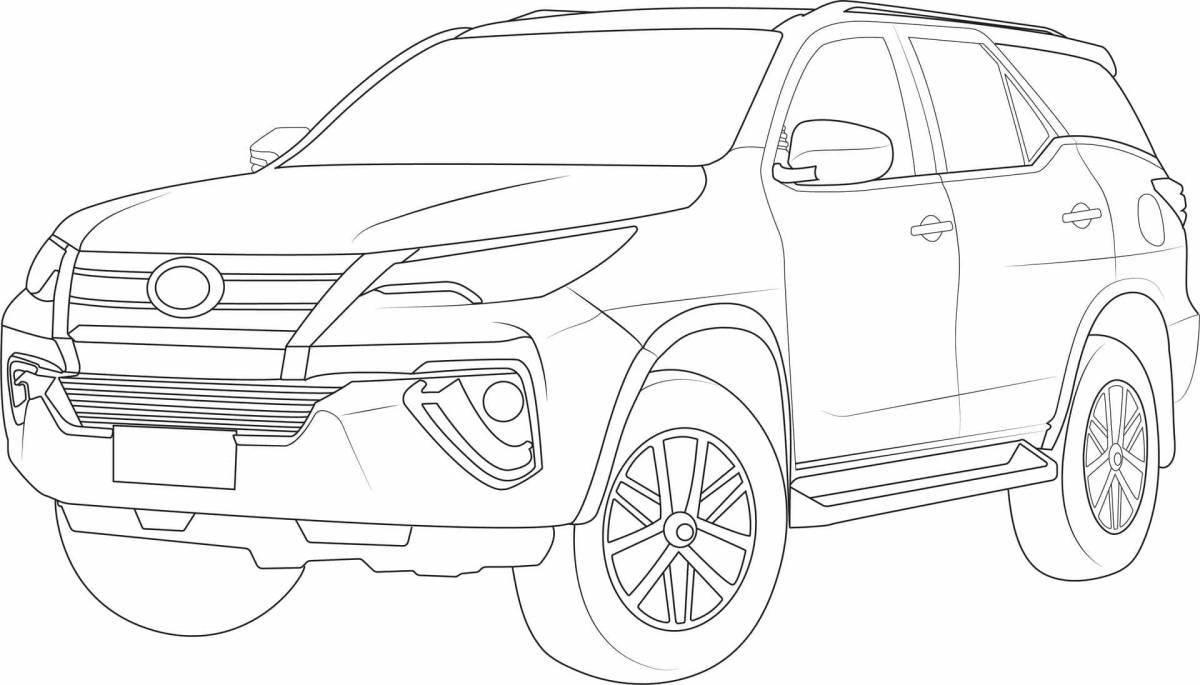 Colorful tundra toyota coloring page