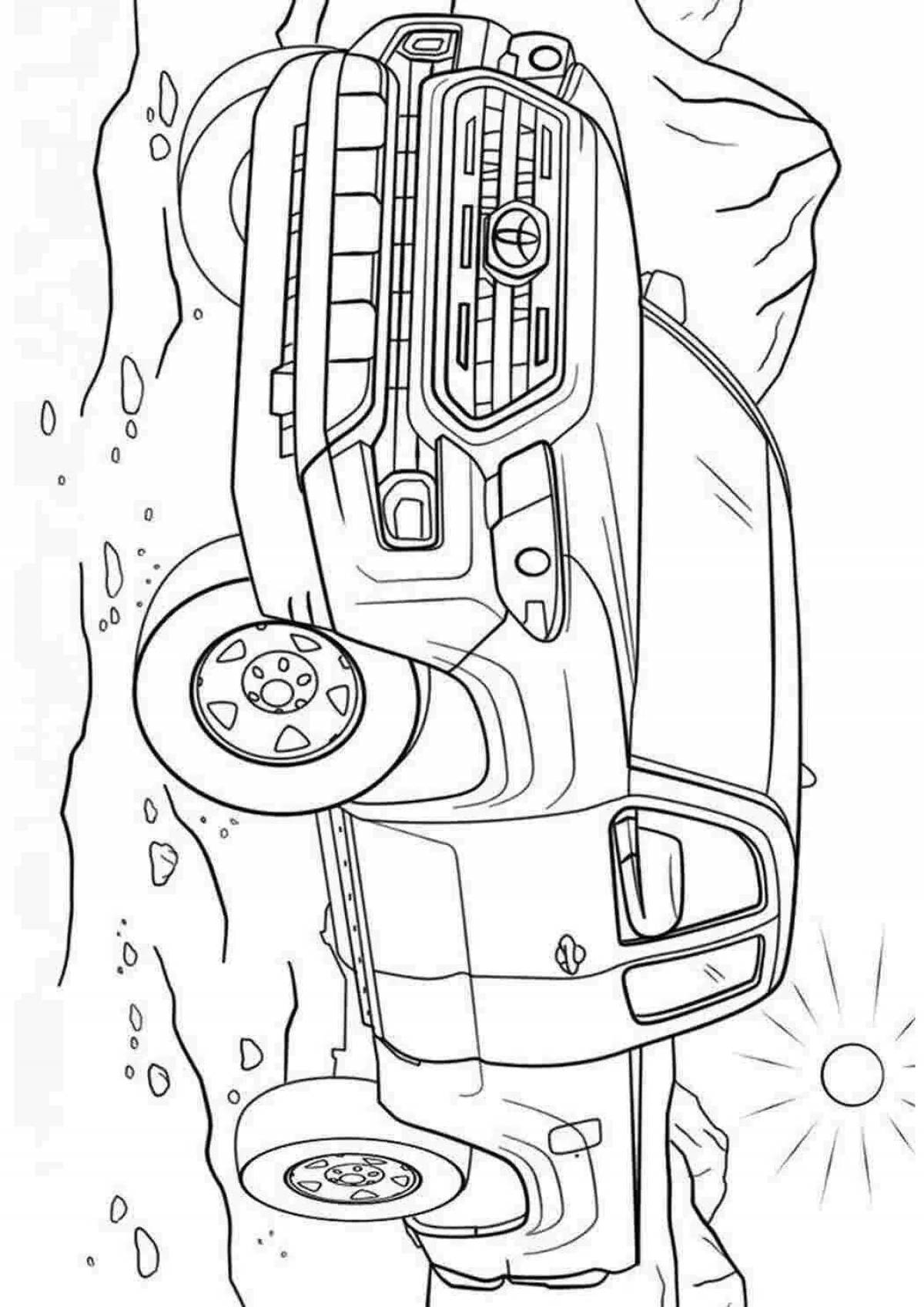 Toyota funny tundra coloring book