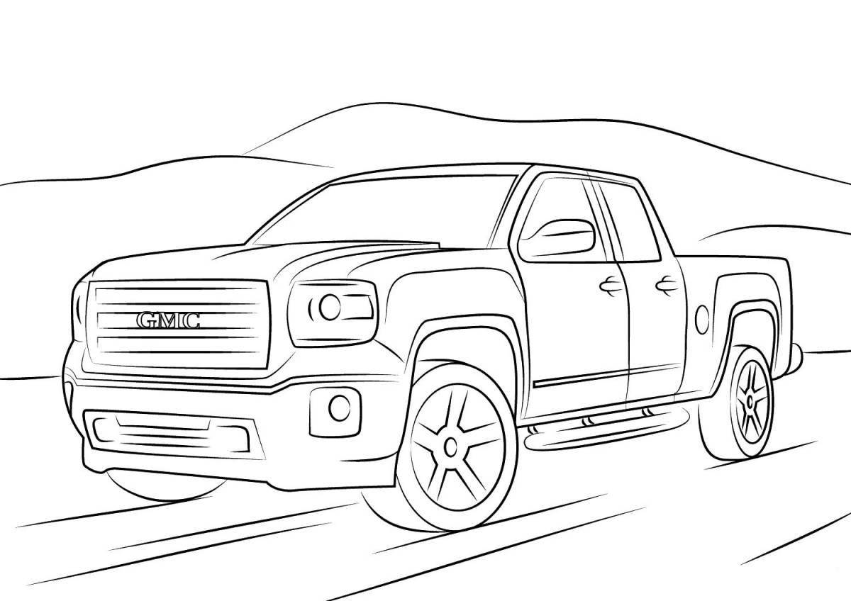 Charming tundra toyota coloring page