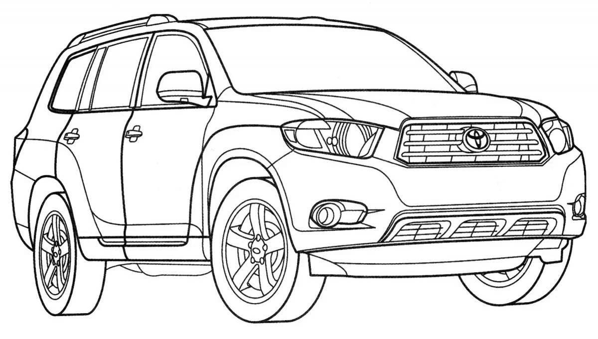 Toyota glowing tundra coloring page