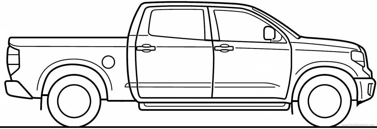 Dazzling tundra toyota coloring page