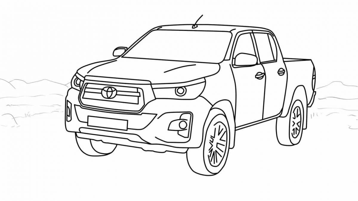 Toyota shining tundra coloring page
