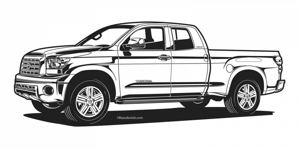 Toyota tundra flashing page coloring page