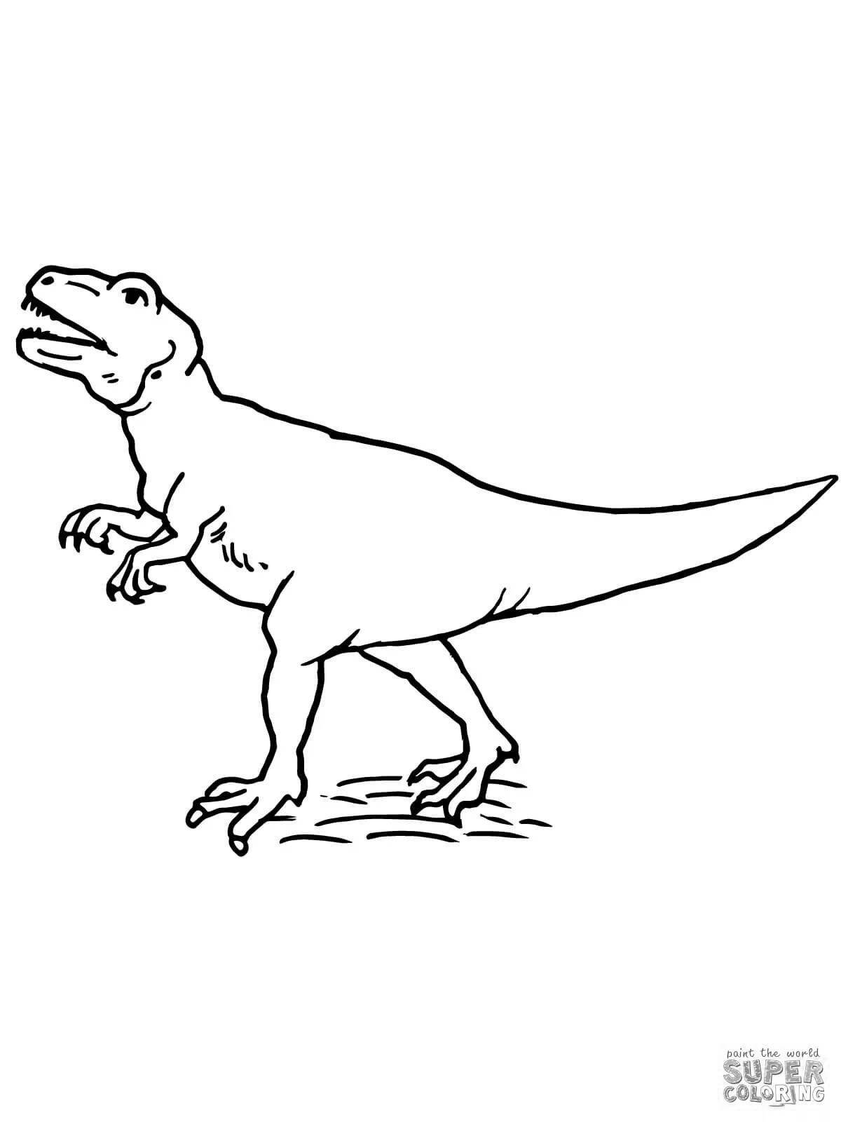 Coloring dinosaur allosaurus
