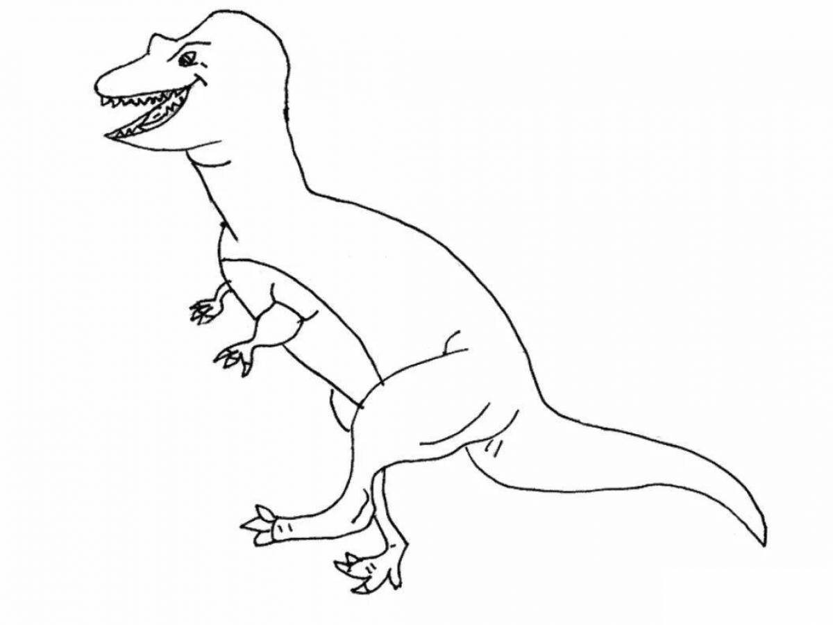 Славная страница раскраски динозавров аллозавров