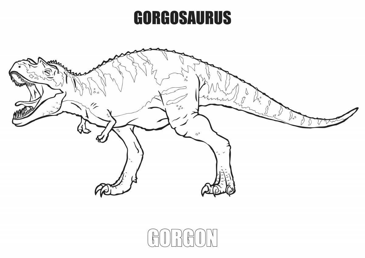 Впечатляющая страница раскраски динозавров аллозавров