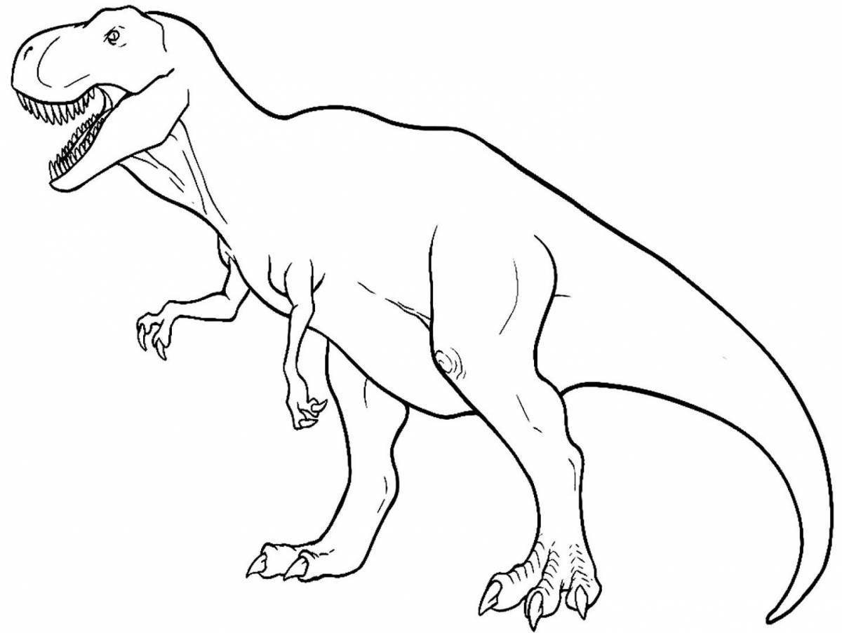 Буйный динозавр-аллозавр раскраска