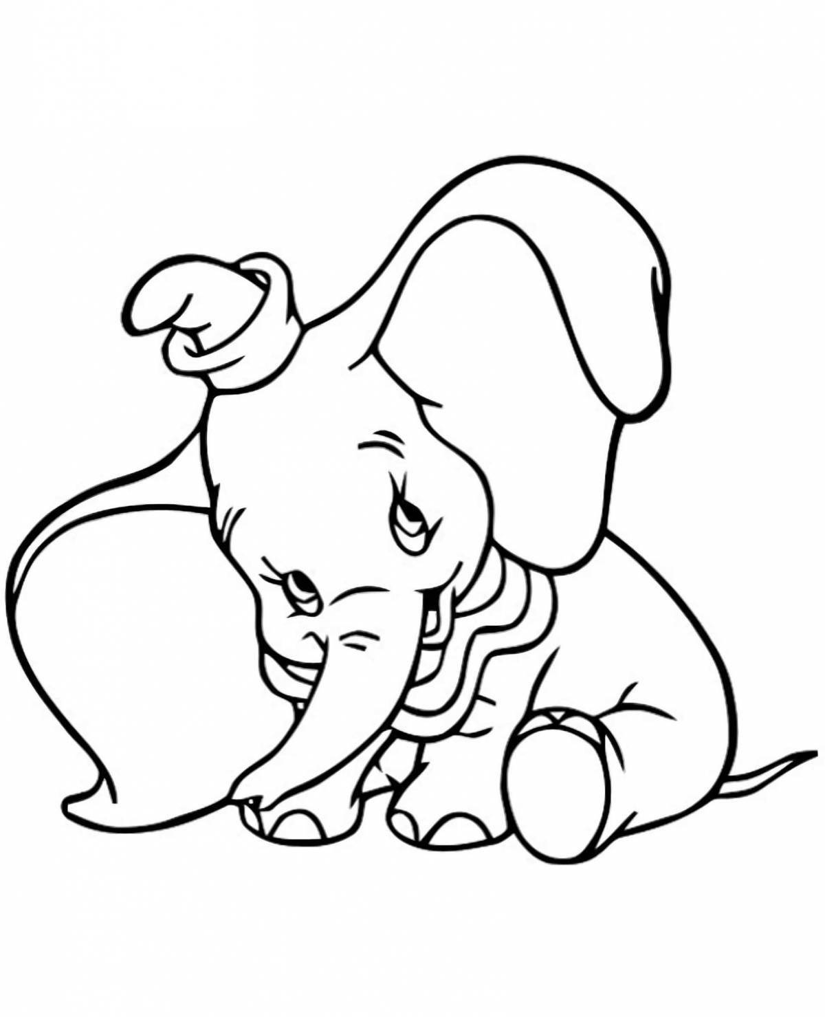 Gracious elephant coloring pages