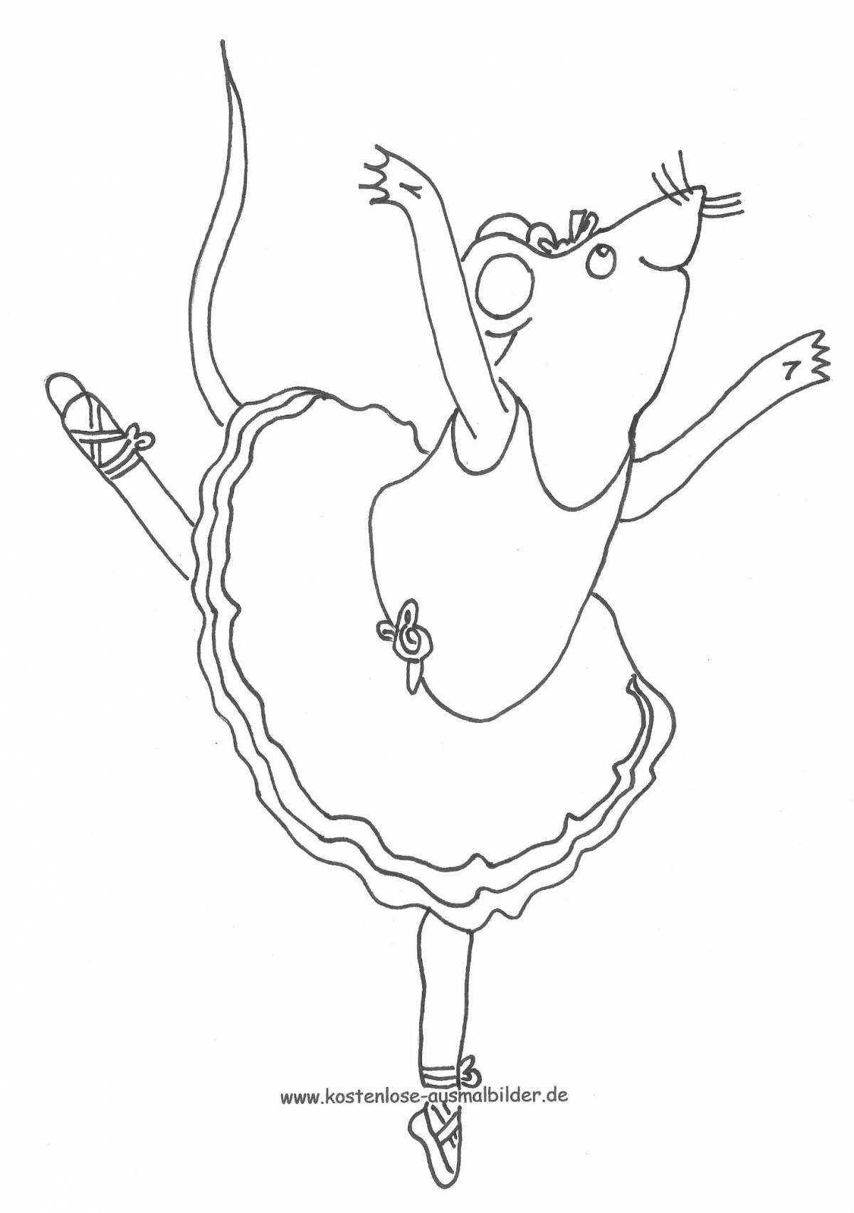 Живая кошка-балерина раскраска