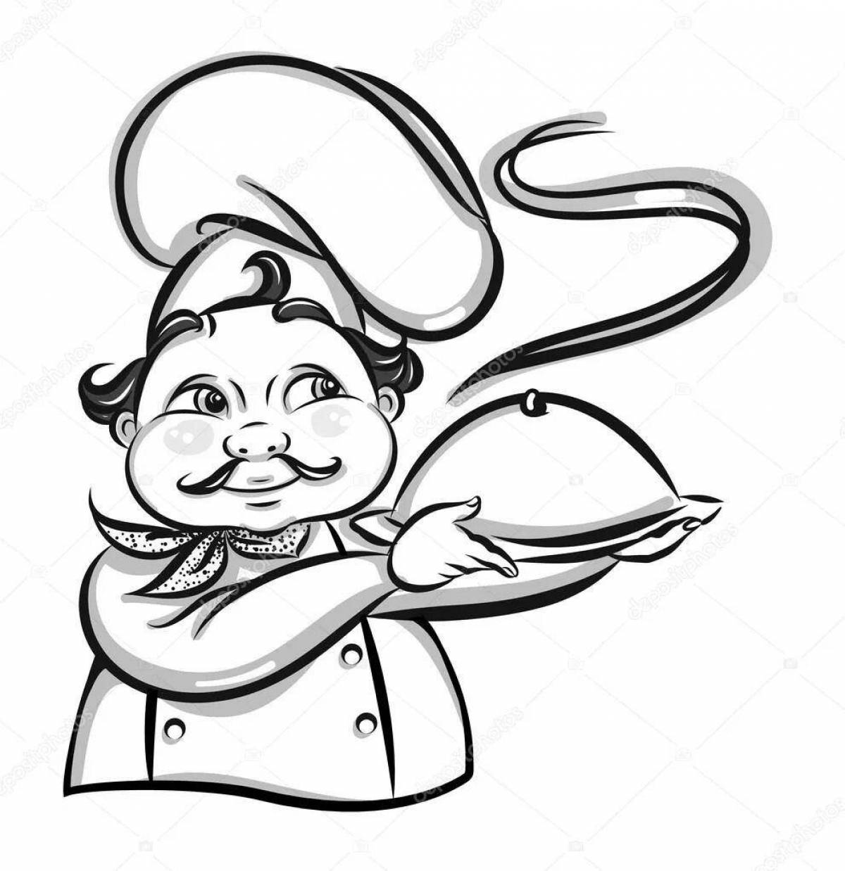 Charming chef coloring book