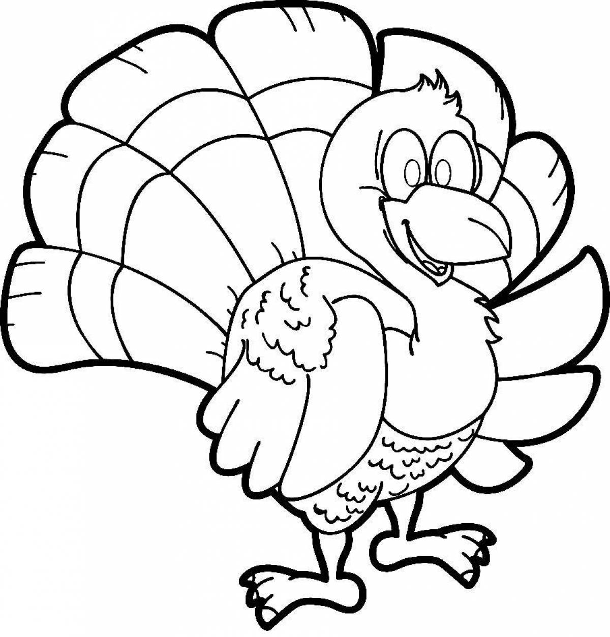 Fun coloring turkey