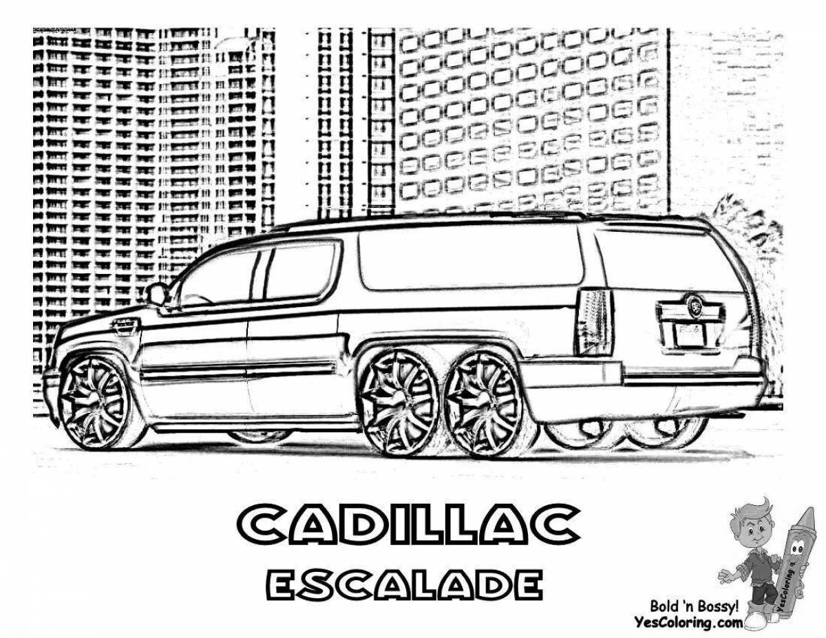 Раскраска Cadillac Escalade 2021