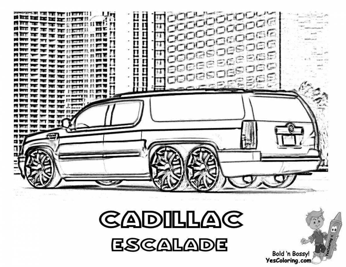 Величественная раскраска cadillac escalade