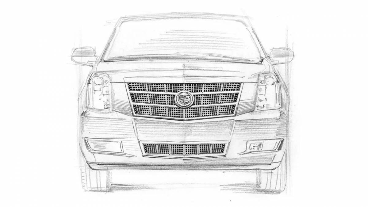 Увлекательная раскраска cadillac escalade