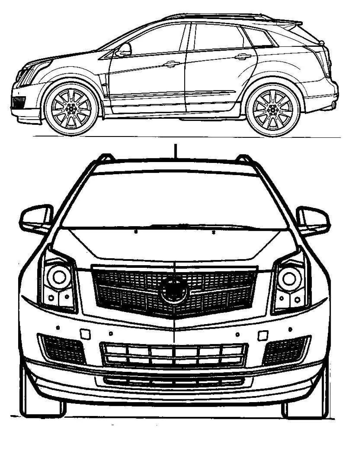 Beautiful coloring of cadillac escalade