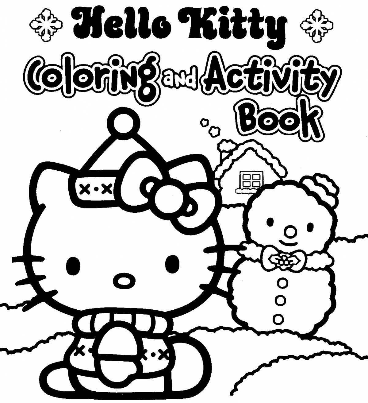 Amazing kitty chicken coloring pages