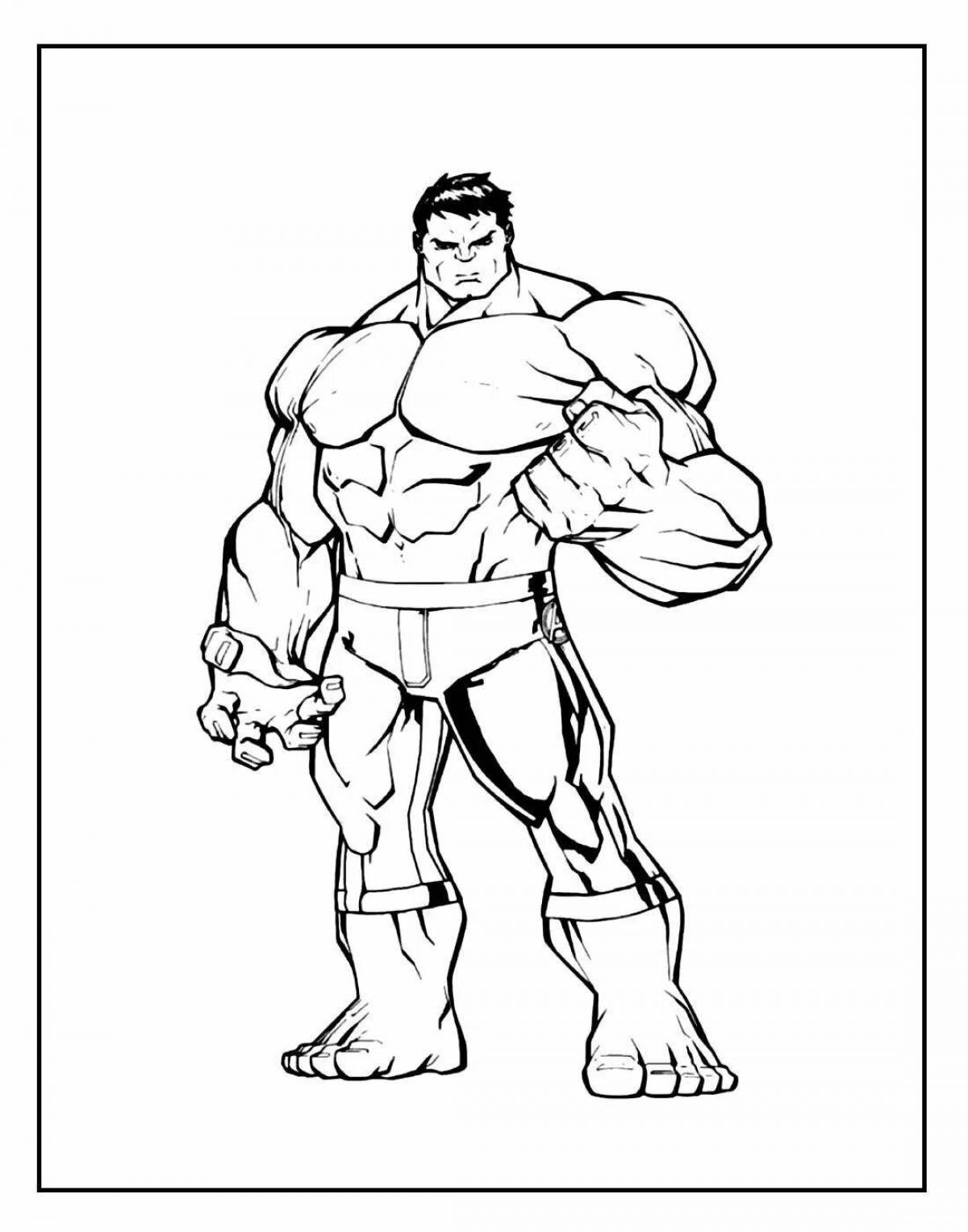 Generous coloring of the hulk man