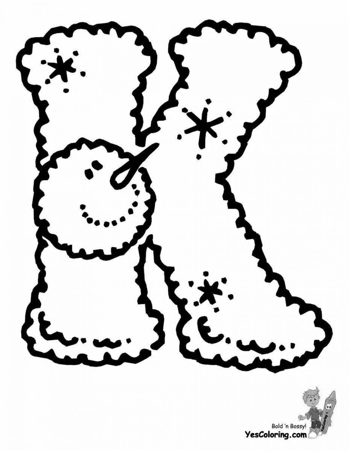 Coloring page glamorous new year letters