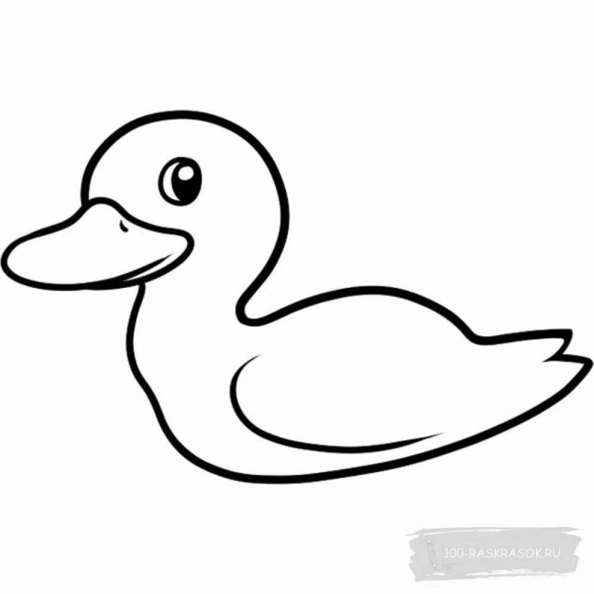 Coloring book bright little duck