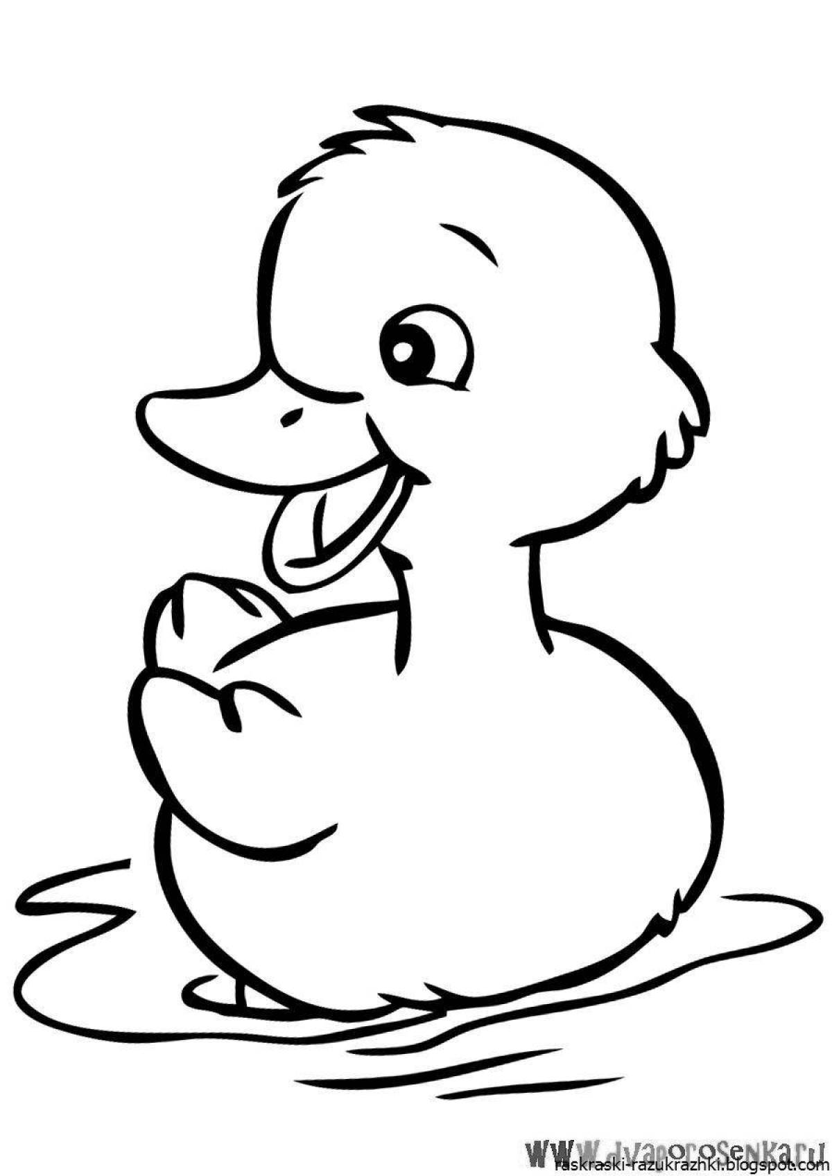 Coloring book sun duck