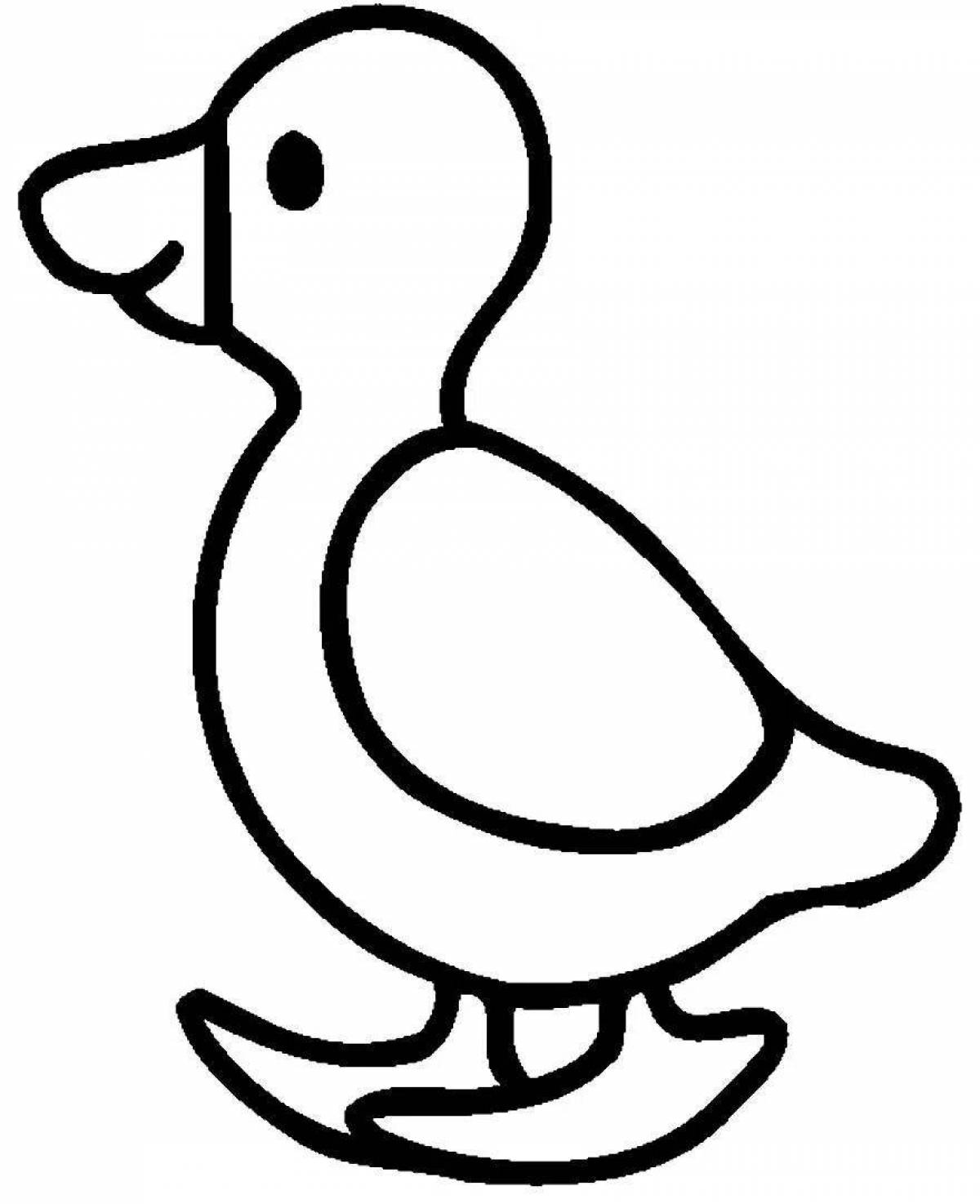 Coloring live little duck