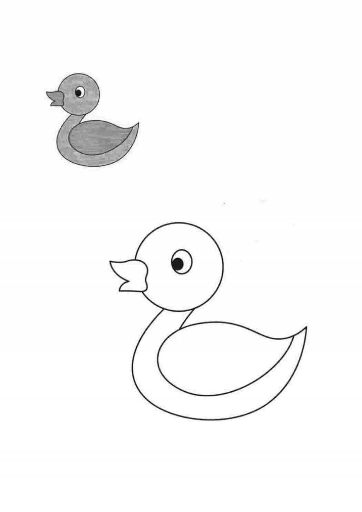 Adorable little duck coloring book