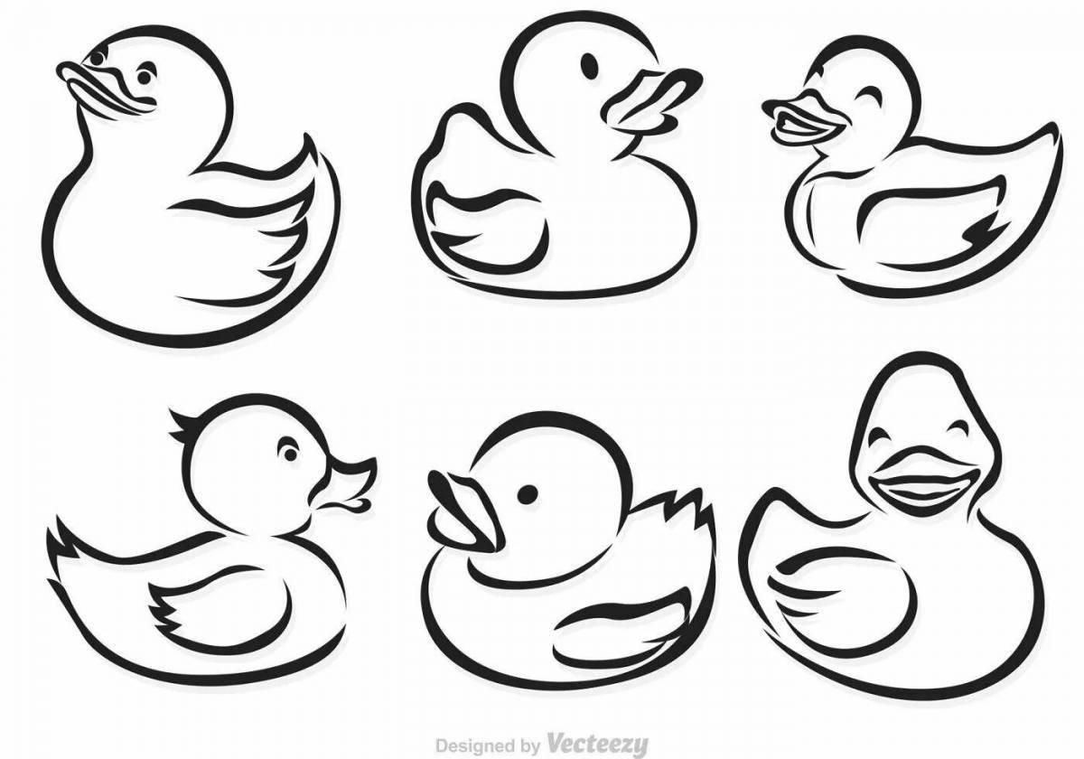 Fancy little duck coloring book