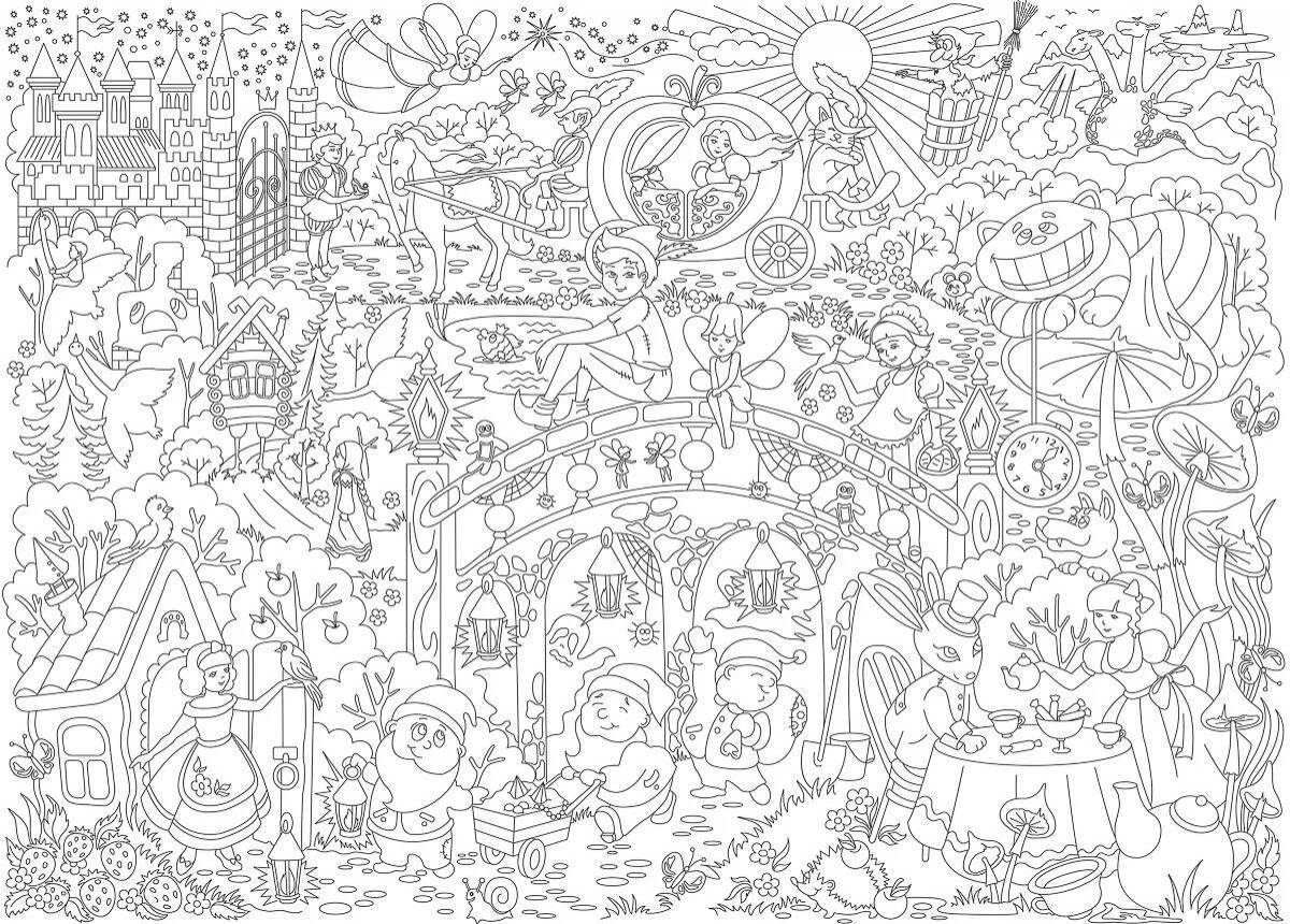 Large glowing coloring pages