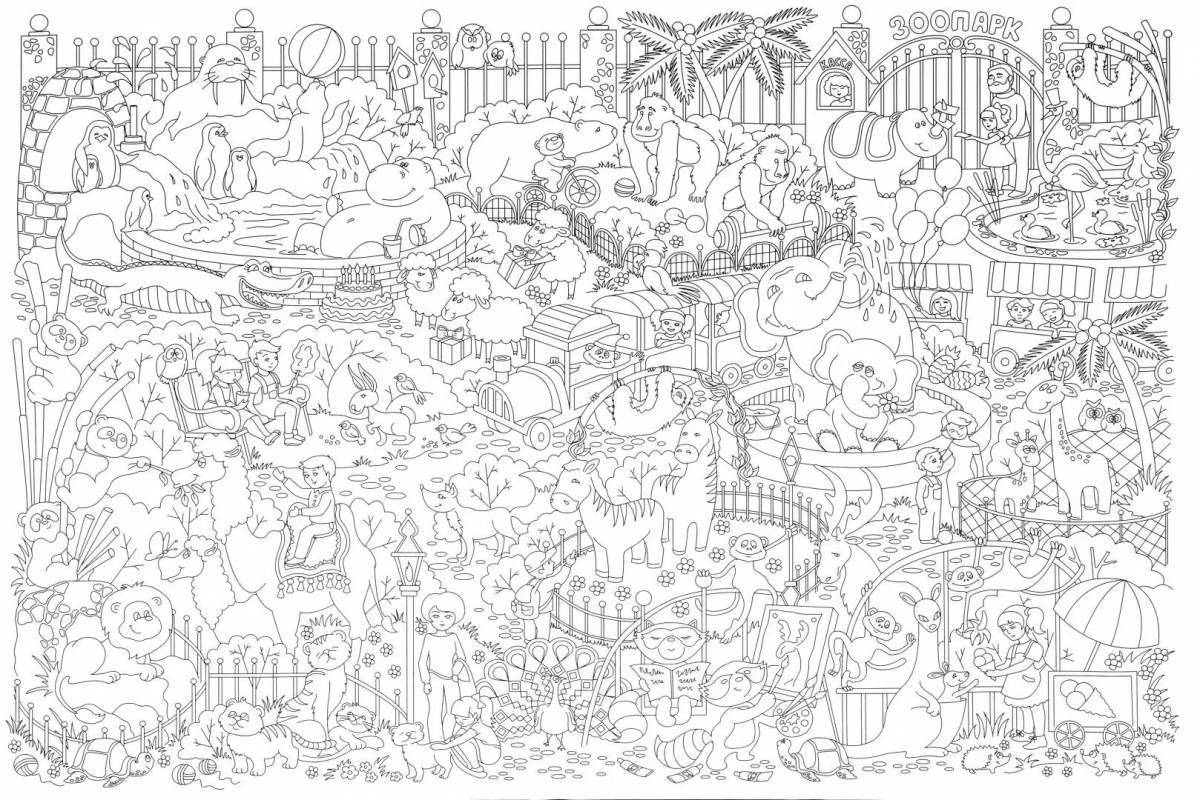 Large dazzling coloring book