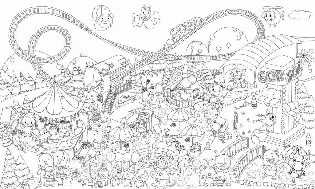 Tempting large size coloring book