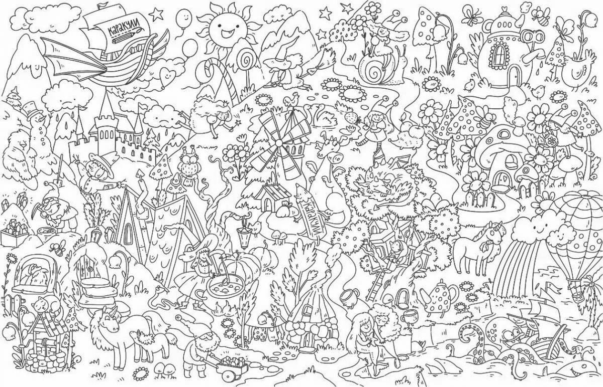 Delightful large size coloring pages