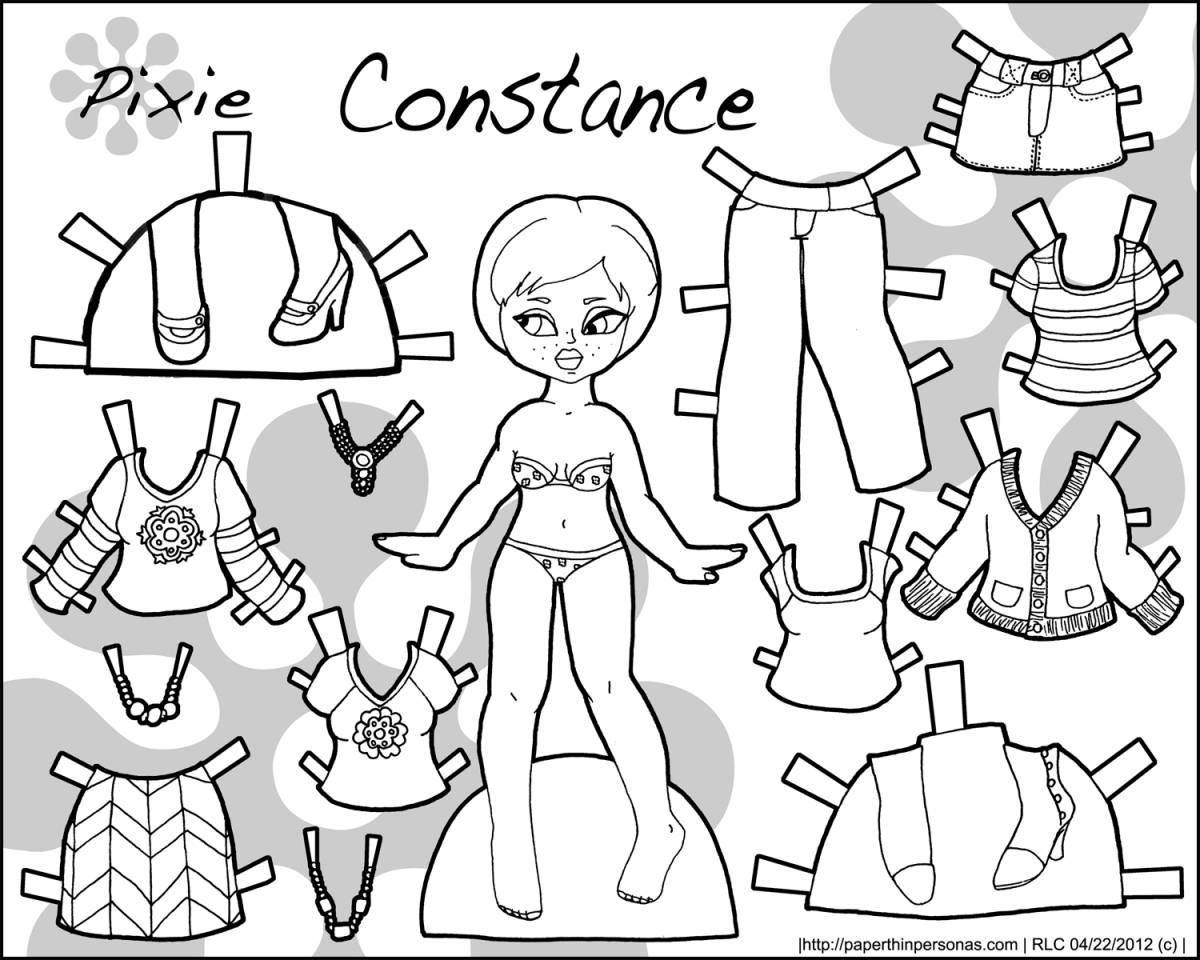 Adorable dresses for girls coloring page