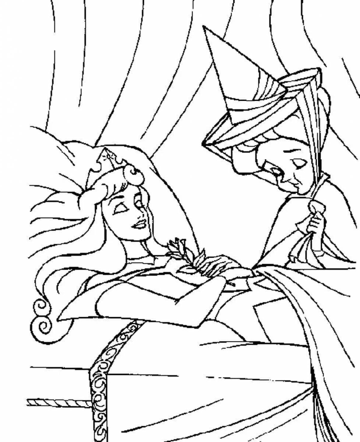 Royal sleeping princess coloring book