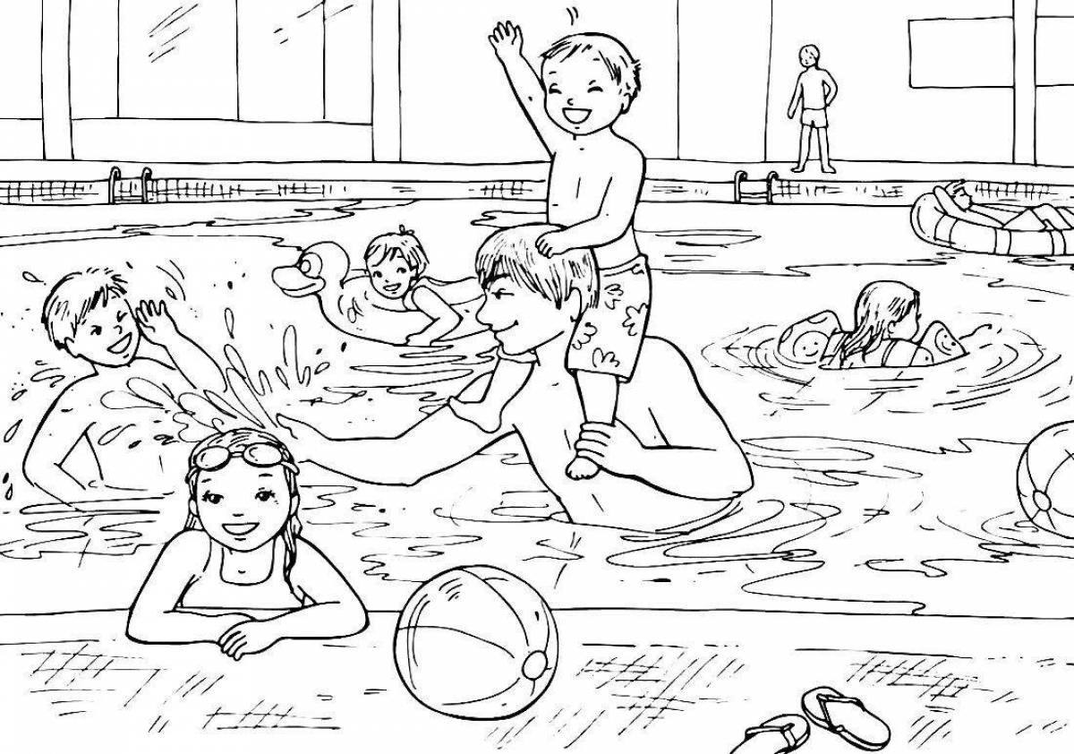 Dynamic sports family coloring book