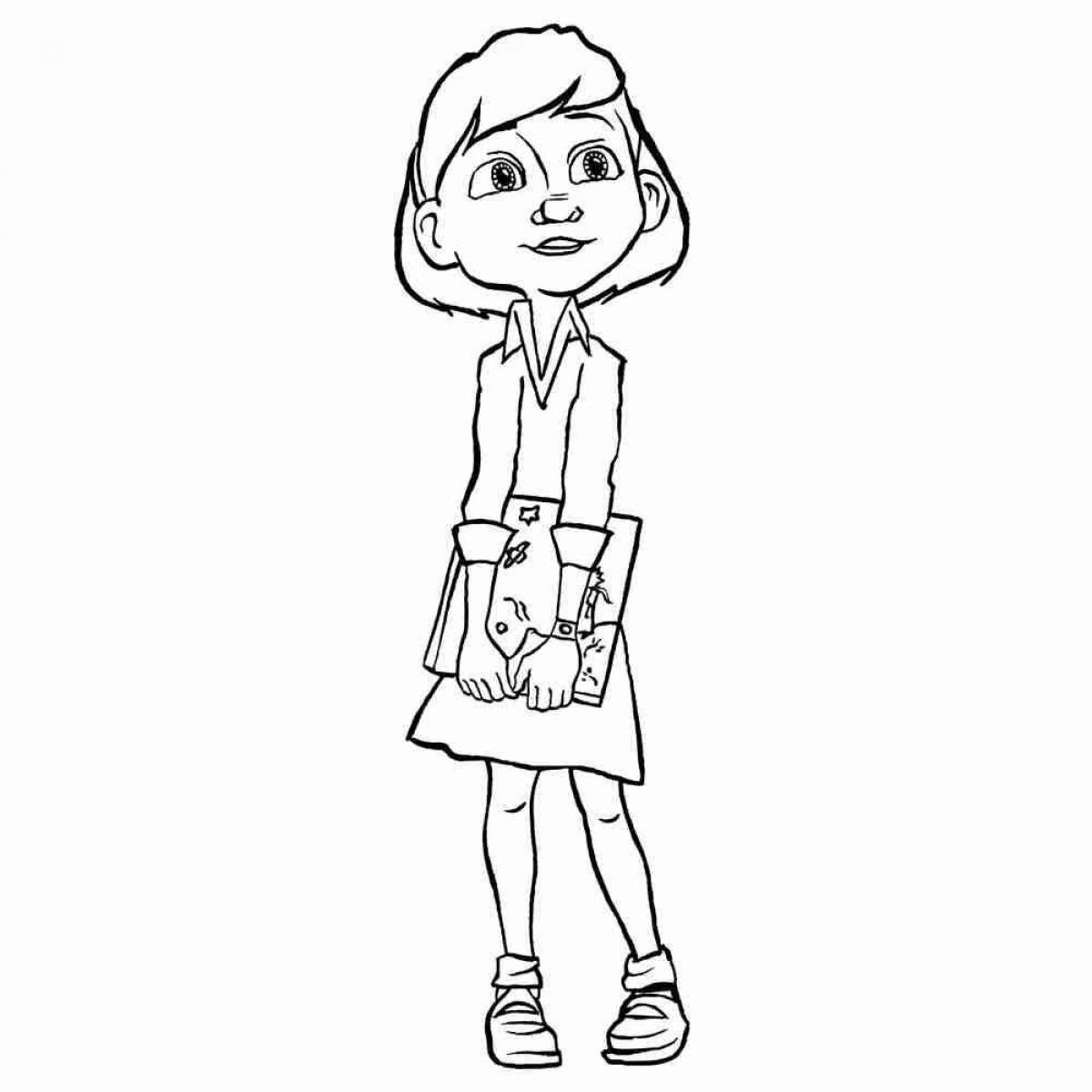 Gorgeous coloring girl standing