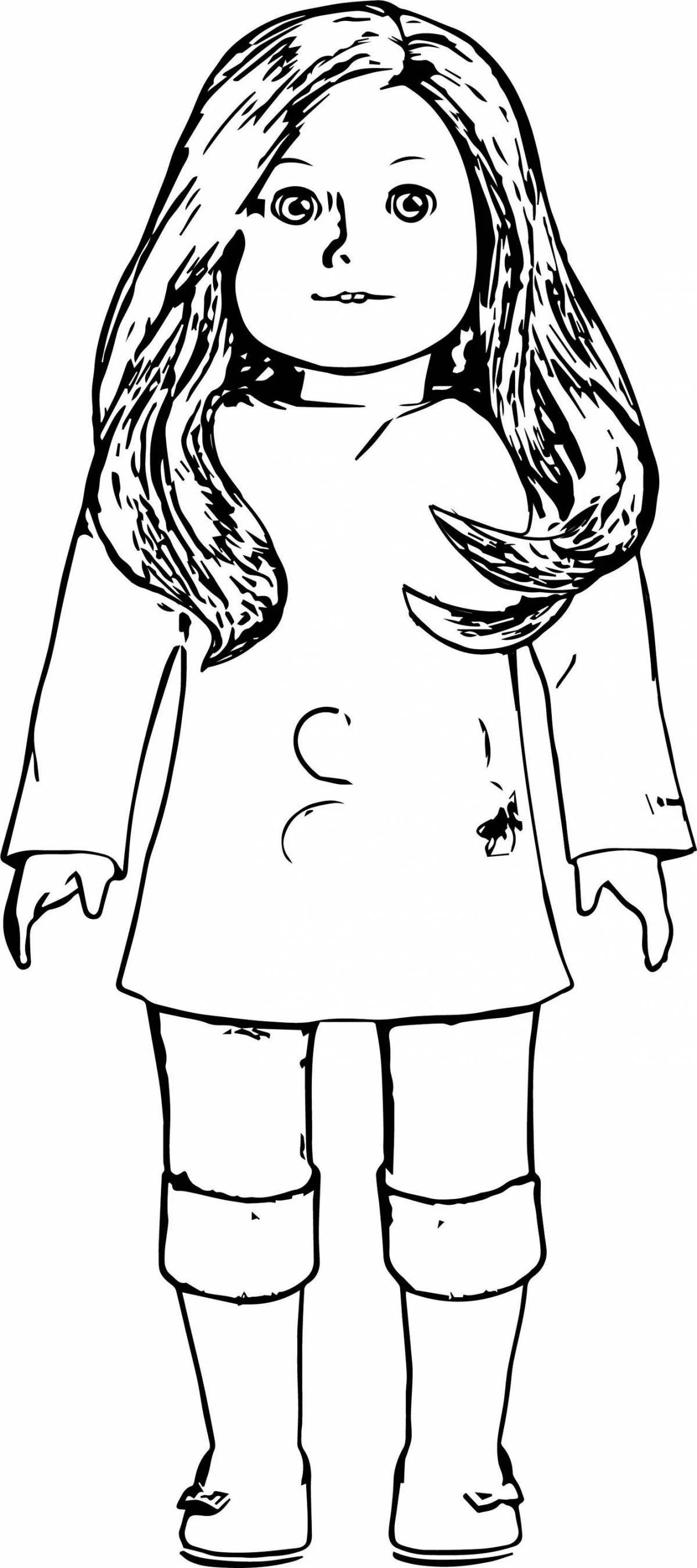 Coloring page glamorous standing girl