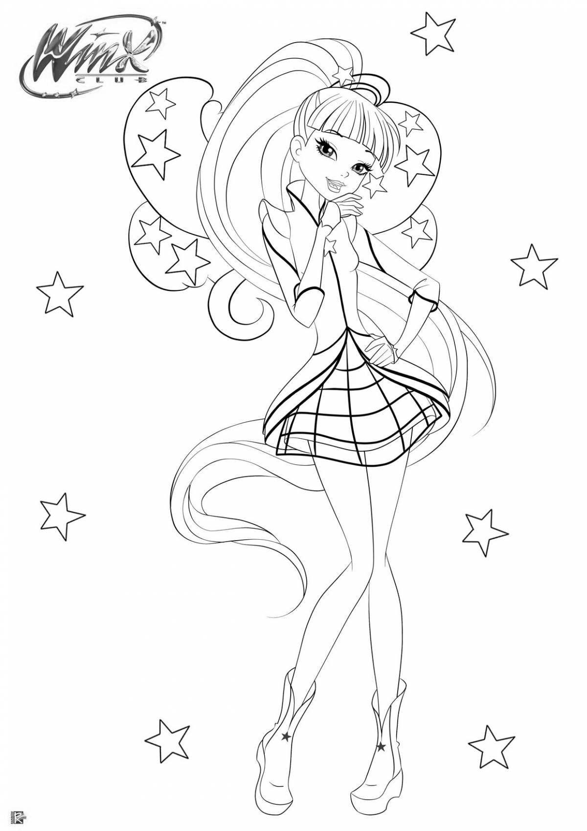 Radiant winx comic coloring page