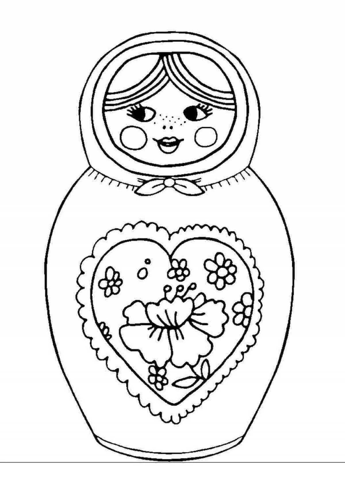 A fascinating drawing of a matryoshka doll
