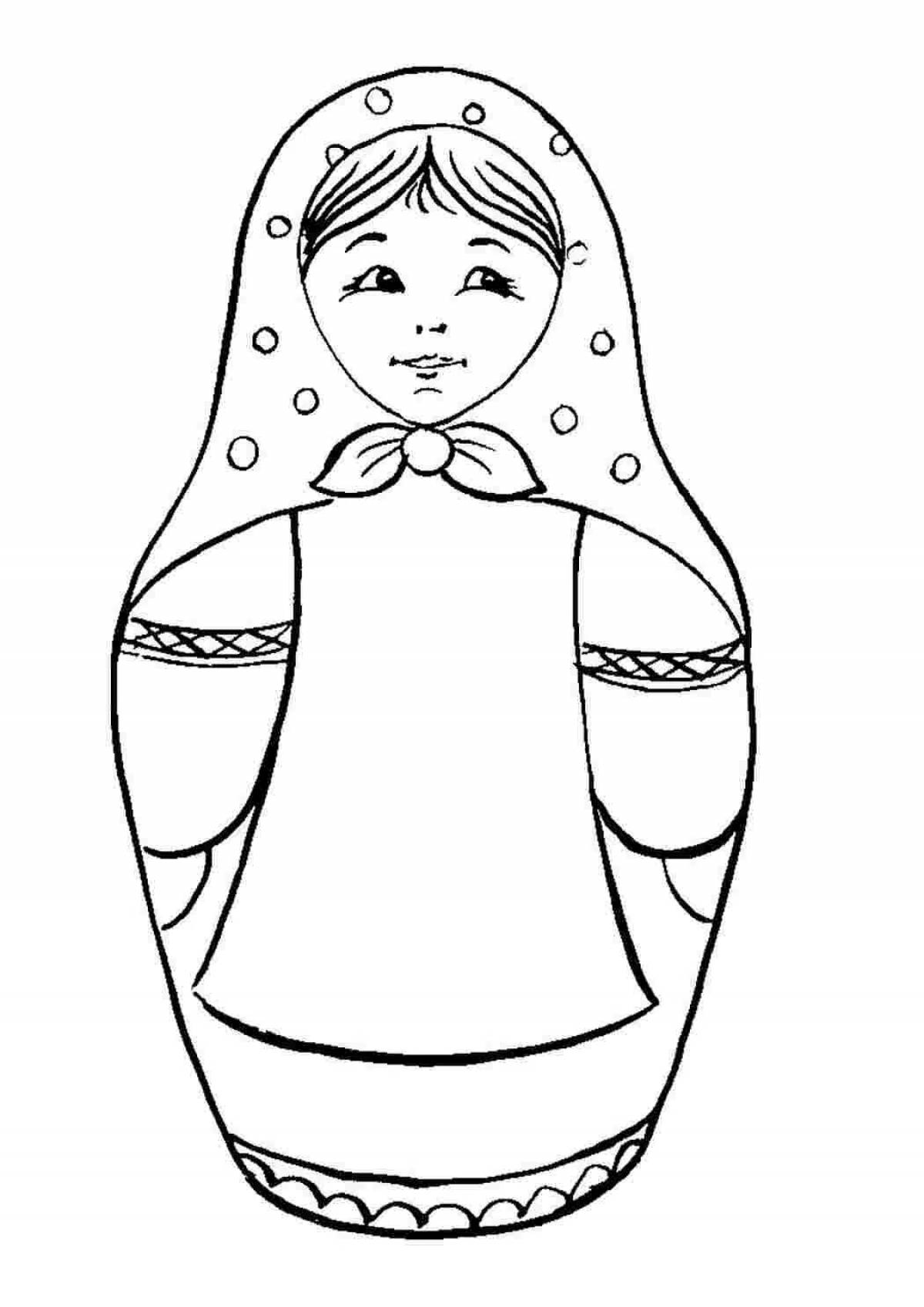 Intriguing nesting doll drawing