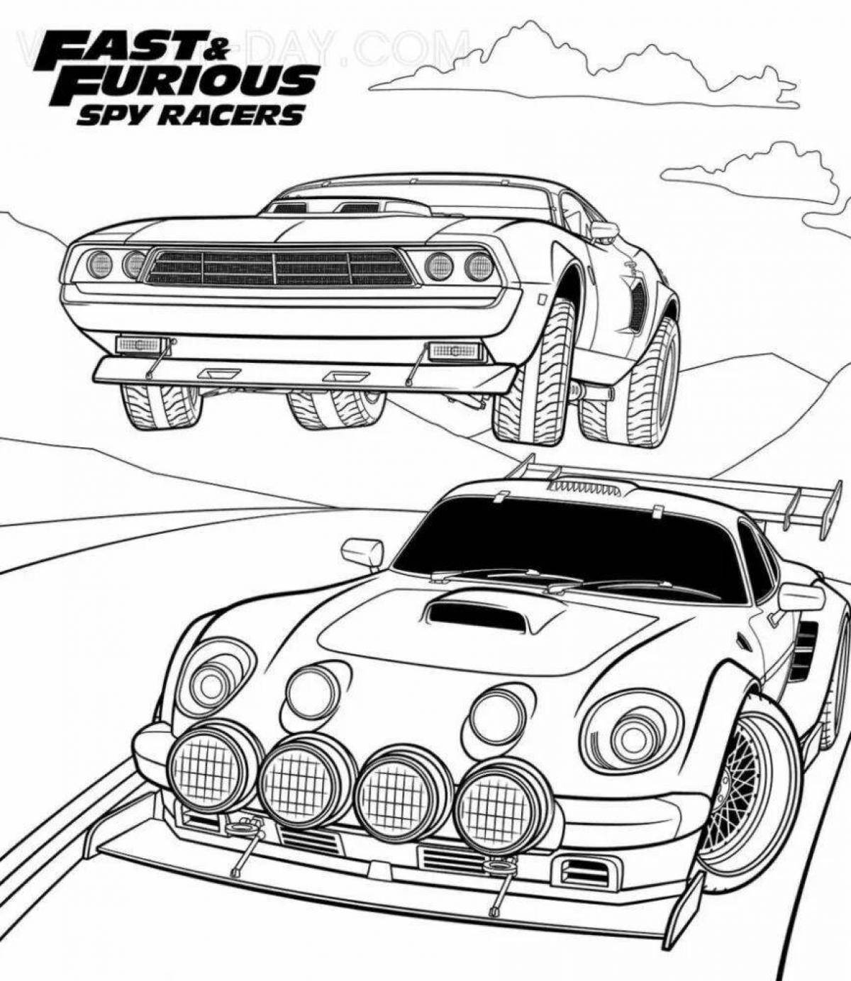 Beautiful dominic toretto coloring page