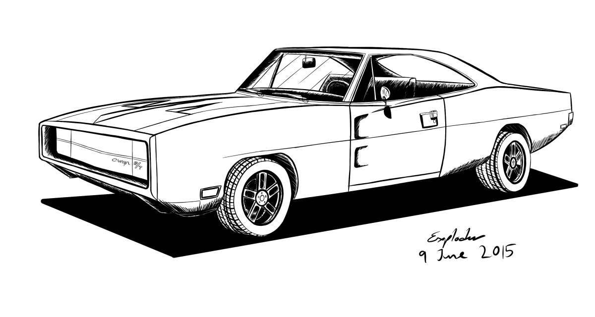 Fancy toretto dominic coloring page