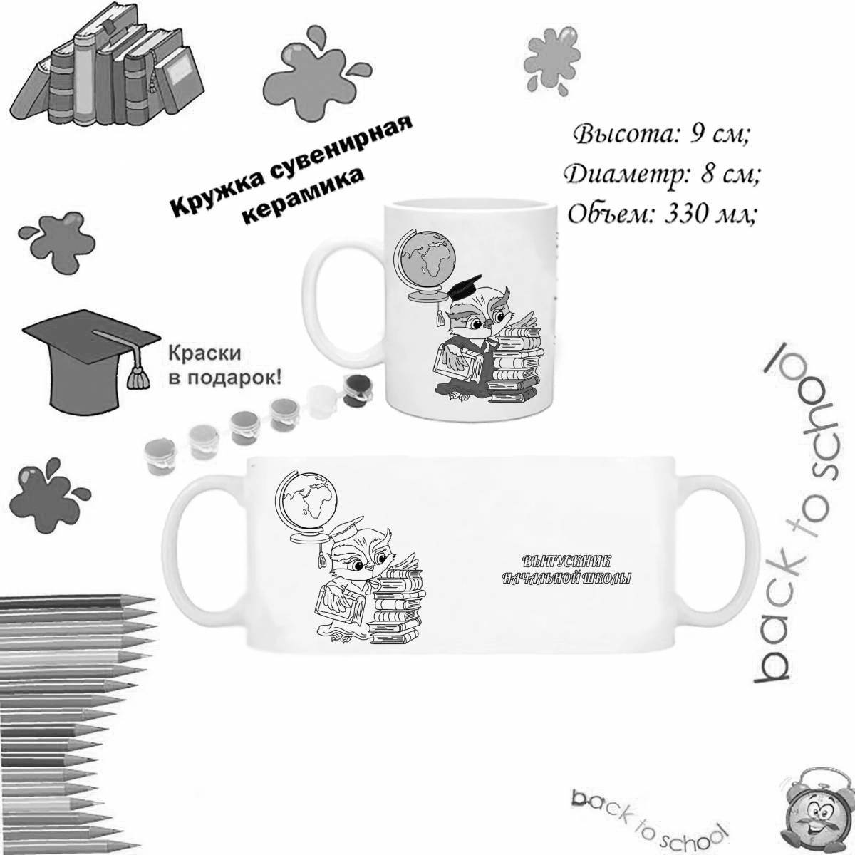 Detailed instructions for coloring mugs